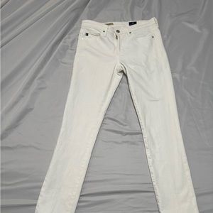 Ag Adriano Goldschmied White Mid Rise Jeans/Pants
